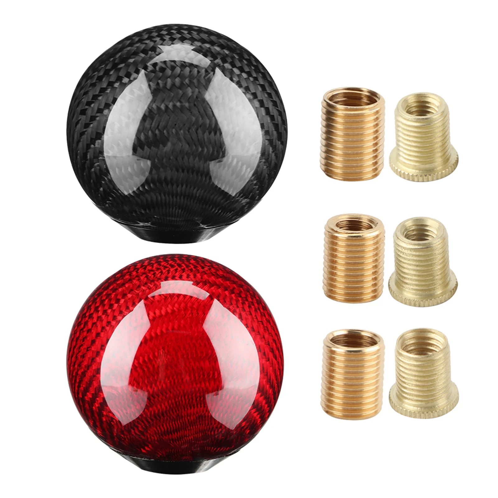 Car Universal Modification Carbon Fiber Manual Knob Gear Shift Head Shifter