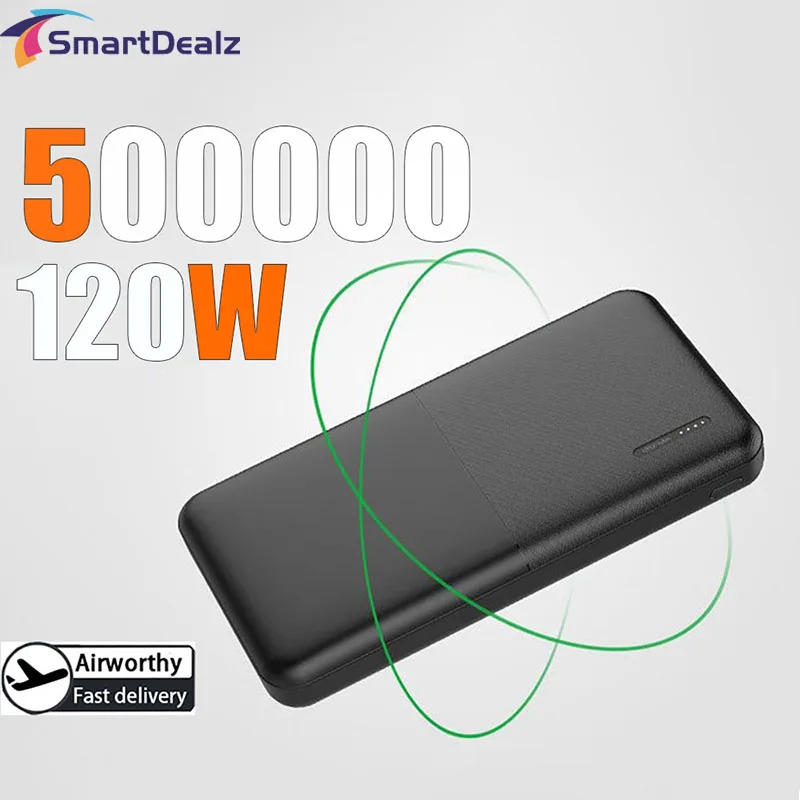 

50000mAh Large Capacity Power Bank 120W Super Fast Charging PowerBank Portable External Battery For Xiaomi iPhone Samsung Huawei