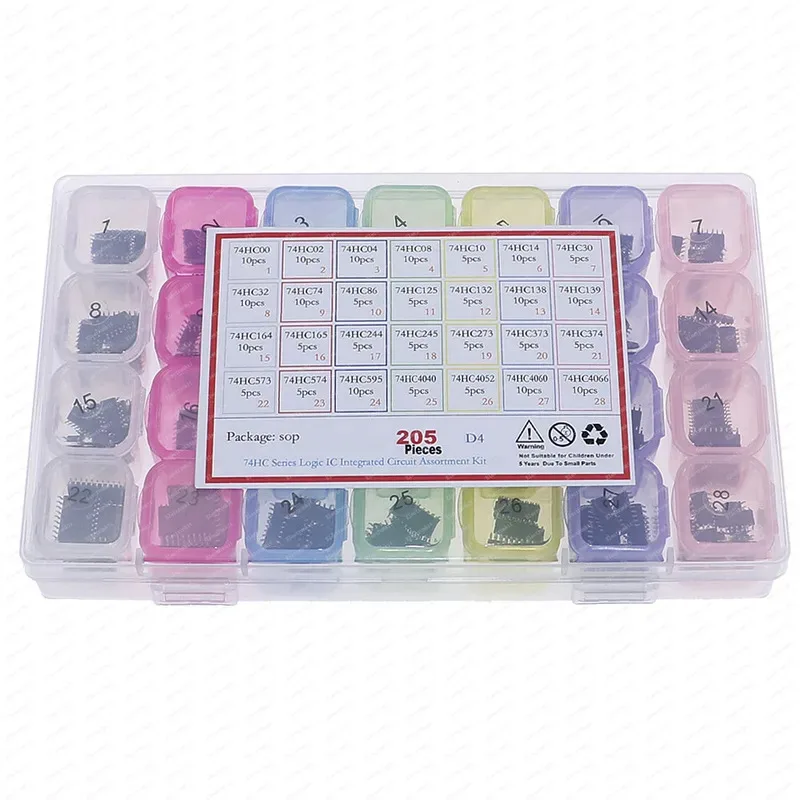 205Pcs 74HC00-74HC4066 SOP IC Combination Chip kit