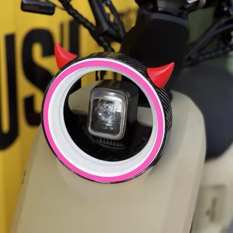 

4 шт. Декоративные рожки для мотоциклетного шлема, пара наклеек-рожков дьявола для мотоциклов и электроскутеров