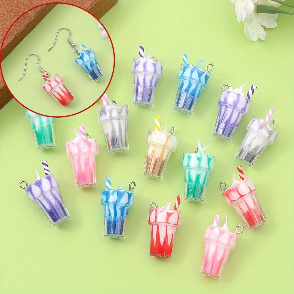 

1/2/4 шт. разноцветные подвески в форме мороженого, серьги-колье «сделай сам», аксессуары для украшения подарка на День святого Валентина и Хэллоуин