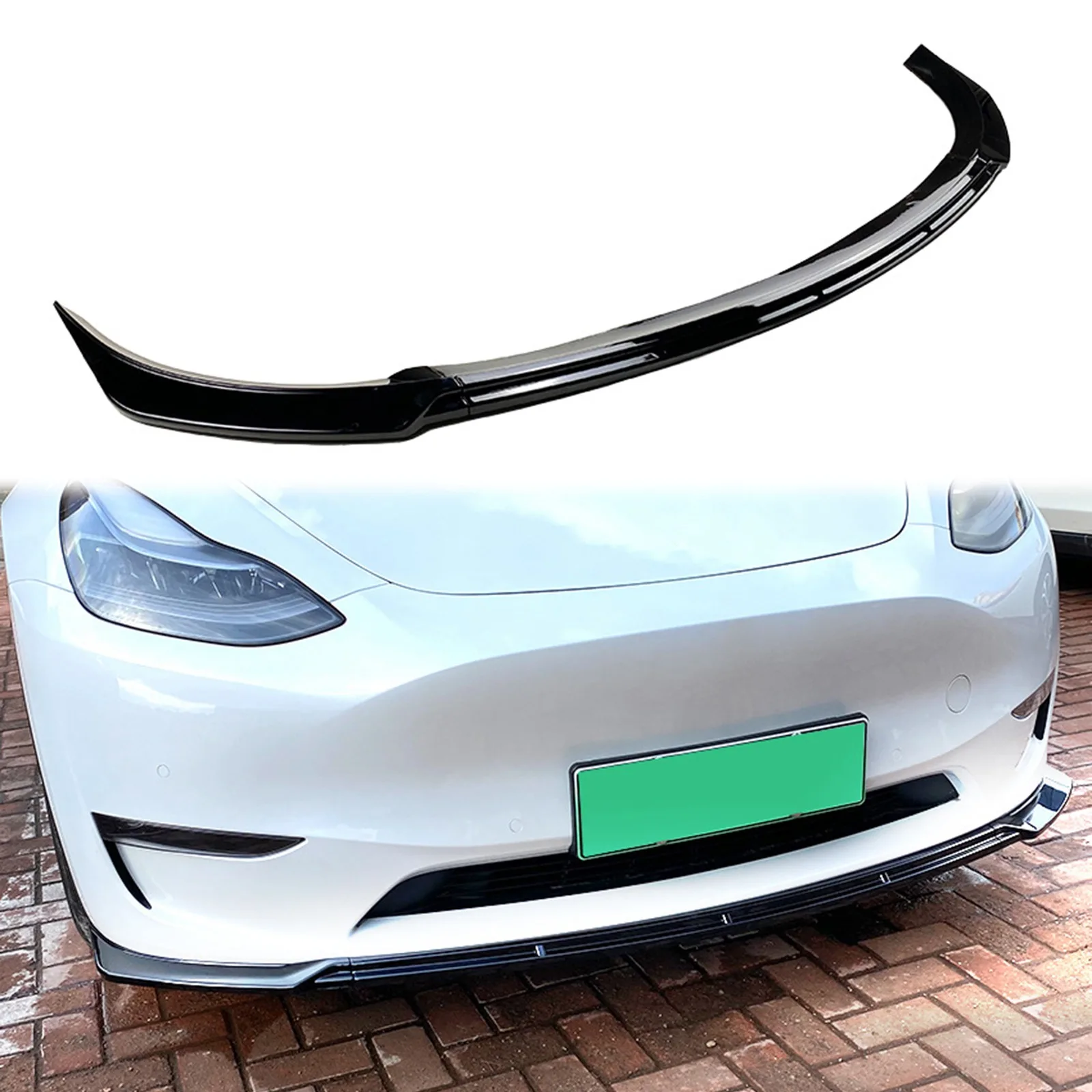 Car Front Bumper Lip Splitter Diffuser Body Kit Spoiler Bumper Guard Protector For Tesla Model Y MAX 2020-2023 Auto Accessories