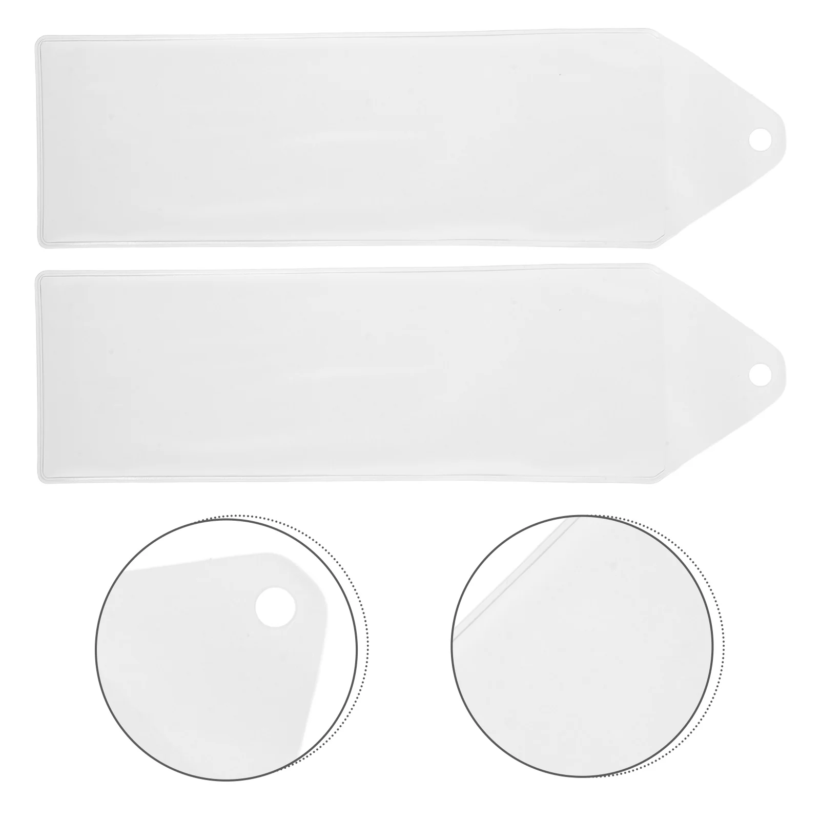 

10pcs Bookmark Protectors Transparent Reusable Sleeves With Hole Punch For Photos Diy Crafts Lightweight Display Covers
