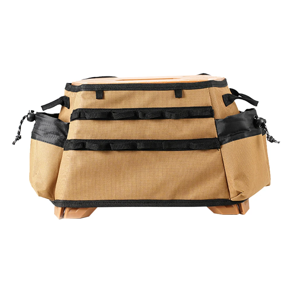 في الهواء الطلق كرسي بلا ظهر قابل للطي غطاء مقعد أكسفورد القماش البراز باليد تمديد غطاء صغير البراز غطاء مقعد أداة محمولة حقيبة التخزين #4