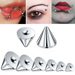 100pcs/lot Steel 14G 16G Screw Spike Replacement Accessories for Eyebrow Tongue Belly Lip Nose Septum Earring Stud Piercings