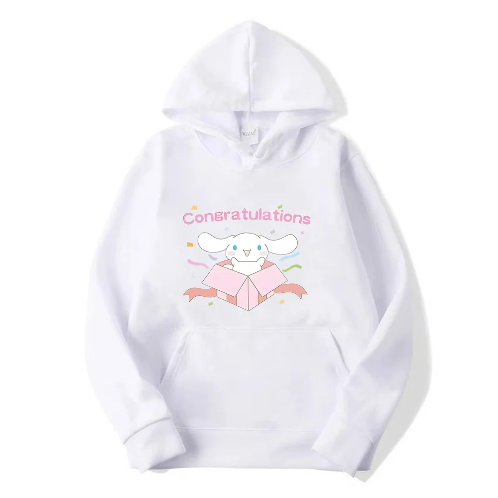 

New Sanrio Cinnamoroll Clothes Print Hoodies Fleece Sweatshirt Boys Pullover Y2k Anime Hoodie Kawaii Jacket Kids Clothes Girls