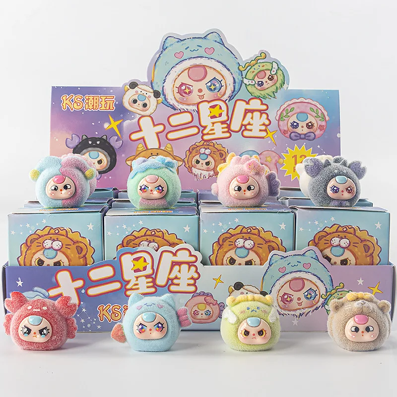 MINISO Floccaggio Scatola Cieca Punto Giocattoli di Moda Scatola Cieca Mini Anime Figure Ornamenti Bambole Fan Bambini Regalo Di Compleanno Di Natale