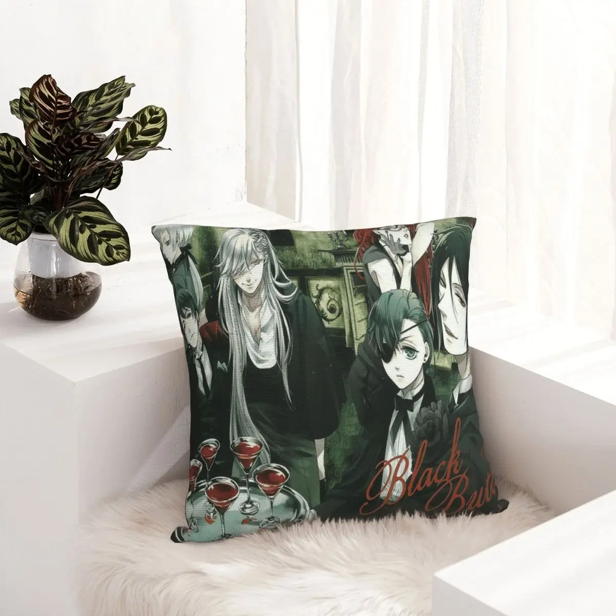 Adventure Anime Black Butler Square Pillowcase Cushion Cover Pillow Case Throw Pillow Cover for Home Bedroom Car - view 3