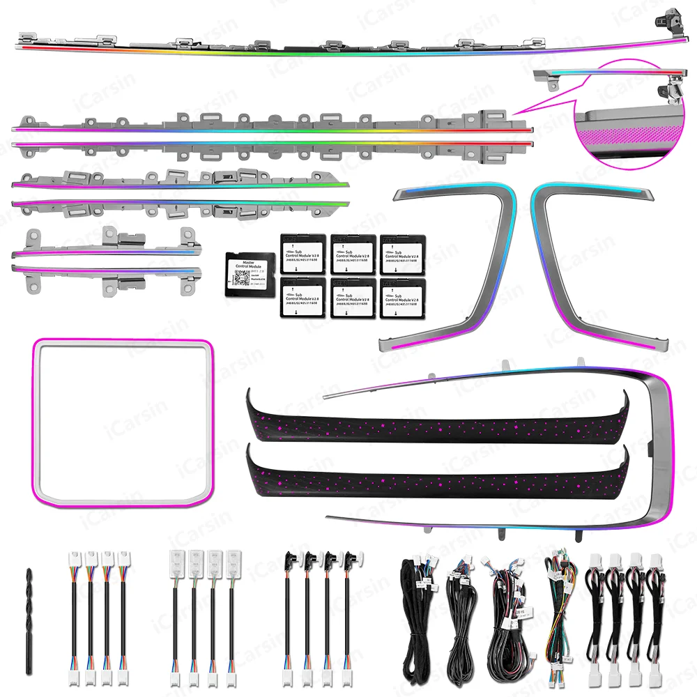 

Laser Carved Dynamic Ambient Light For Toyota Alphard 40 Series 2024 LHD/RHD Screen Control Interior Lighting Upgrade