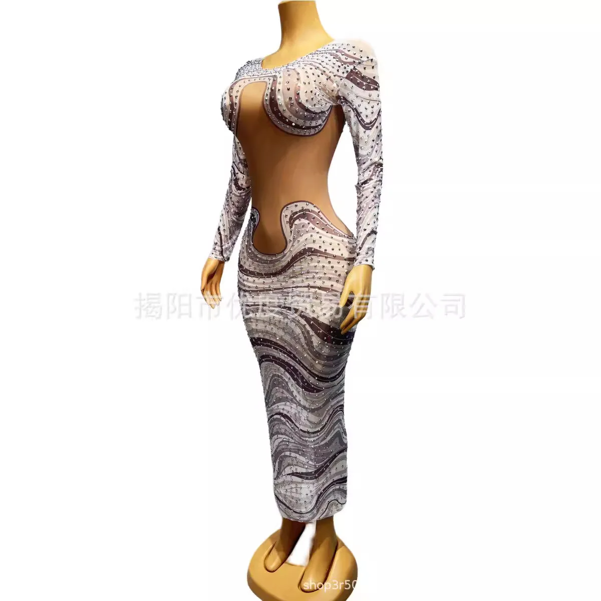 أزياء كريستال تألق مخطط حجر الراين منظور اللباس مرحلة الأداء حفلة عيد ميلاد الأبيض زيبرا vestidos الفقرة festas