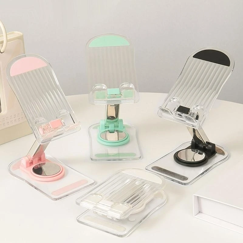 クリアテーブルトップ電話タブレットスタンド360度回転携帯電話ホルダーH05A