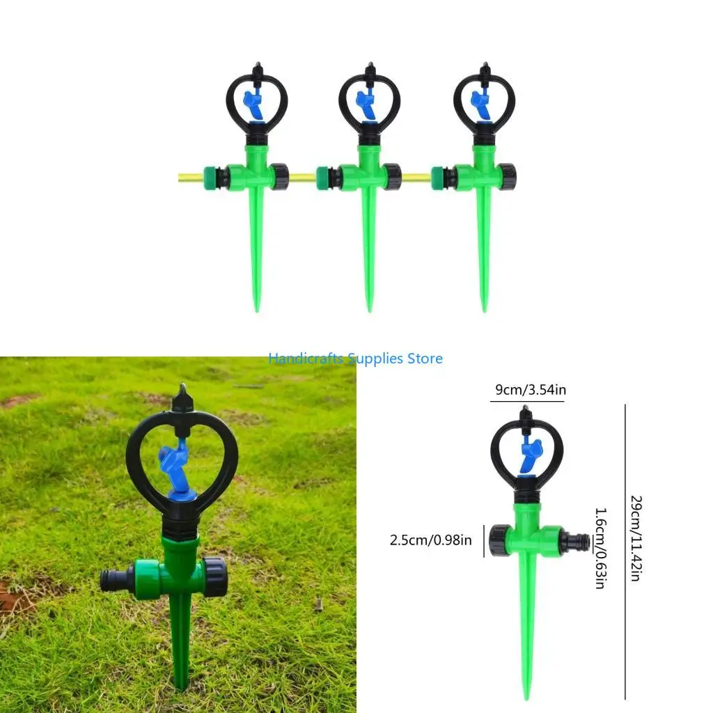 R1WA Irrigation Drippers Adjustable 360 Degree Full Circles Pattern Water Flows Irrigation Drip Emitters with Stake