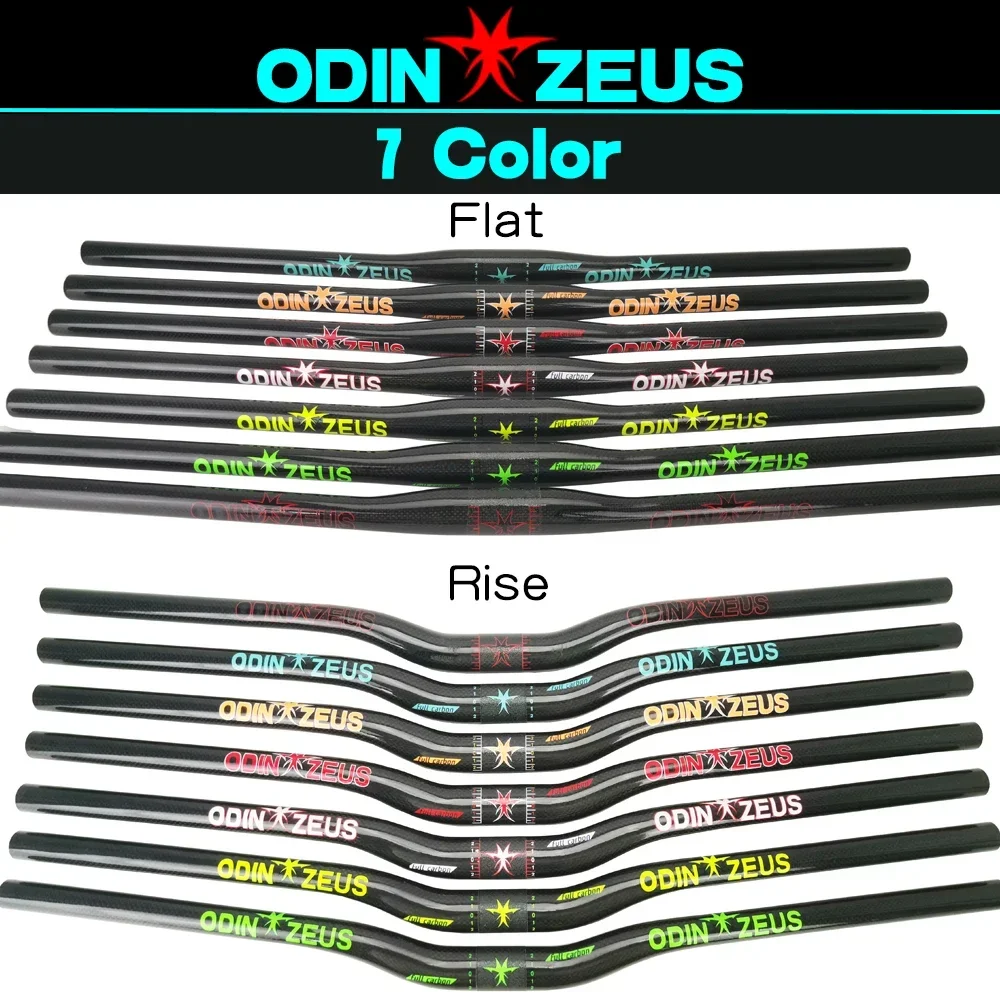 ODINZEUS Full Carbon 25.4mm/31.8mm*580-740mm Mountain Bicycle Handlebar  /Flat/Rise MTB Carbon Handlebar Bike Part