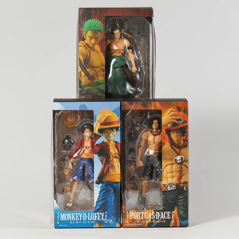 ONE PIECE Action Figures Ace Luffy Zoro PVC Model 17-19cm