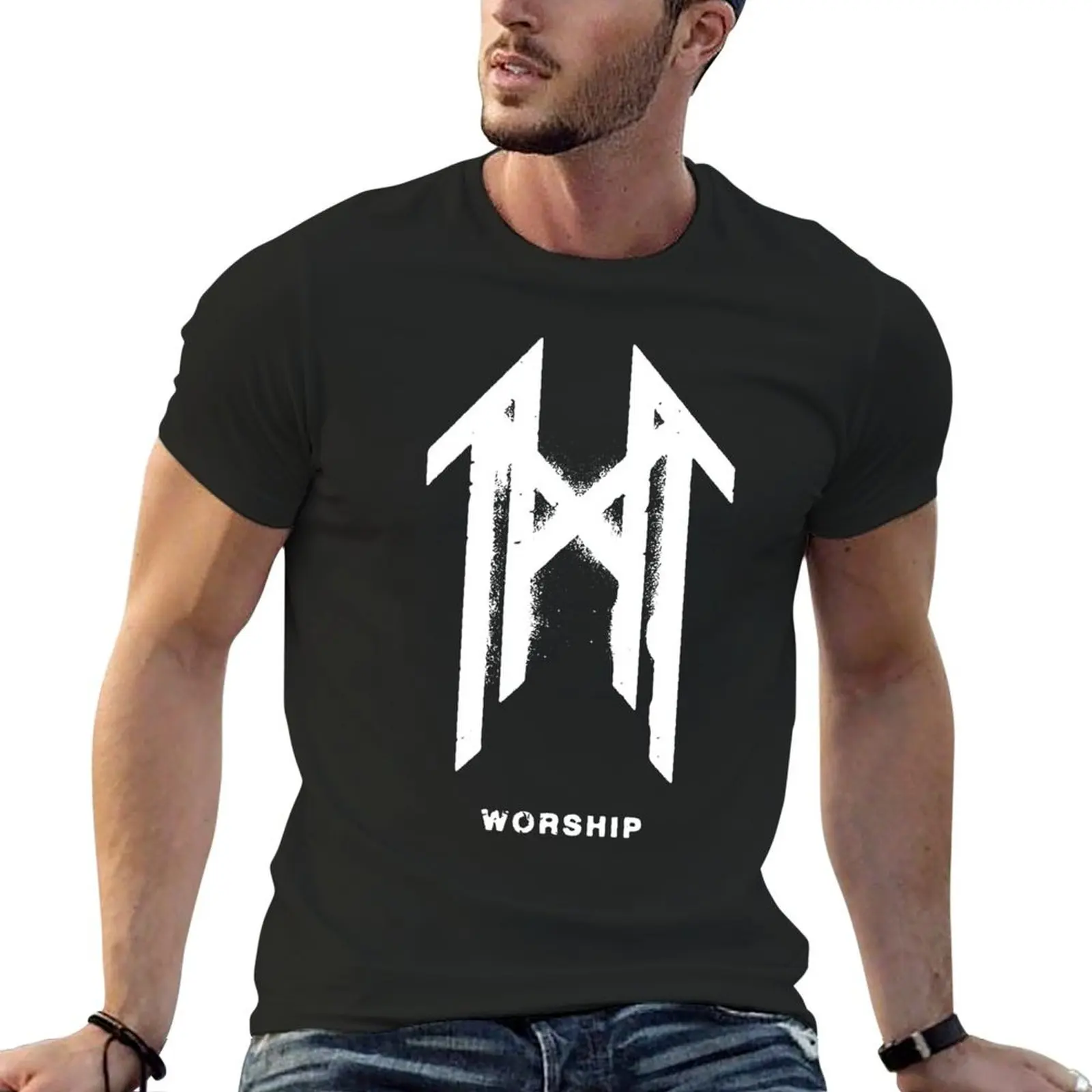

Worship T-Shirt graphic t shirts blacks sports fans men t shirt