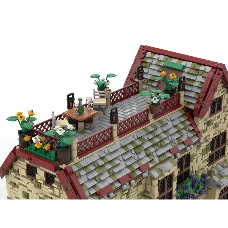 Nouveau Bloc de construction MOC, modèle de maison, un grenier, Citys Street View, MOC personnalisé 135076   Briques technologiques, jouet d'anniversaire, cadeau de bricolage