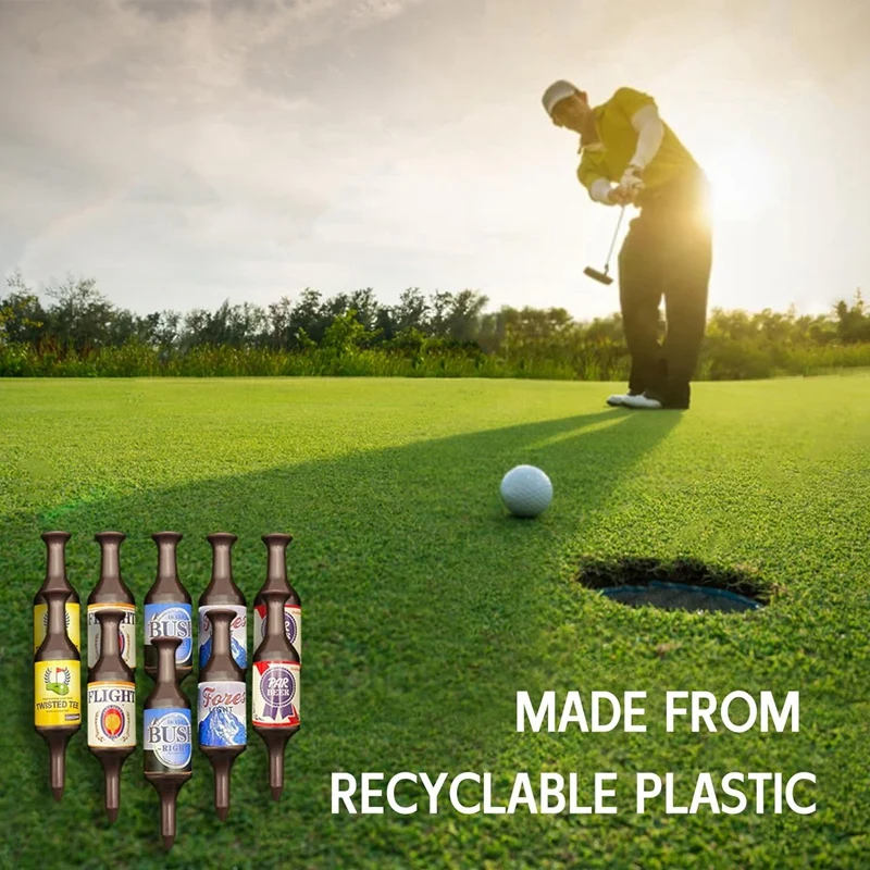 10 Pack Golf Tees Funny Golf Gifts Durable And Recyclable Plastic Golf Tee Accessories image 3