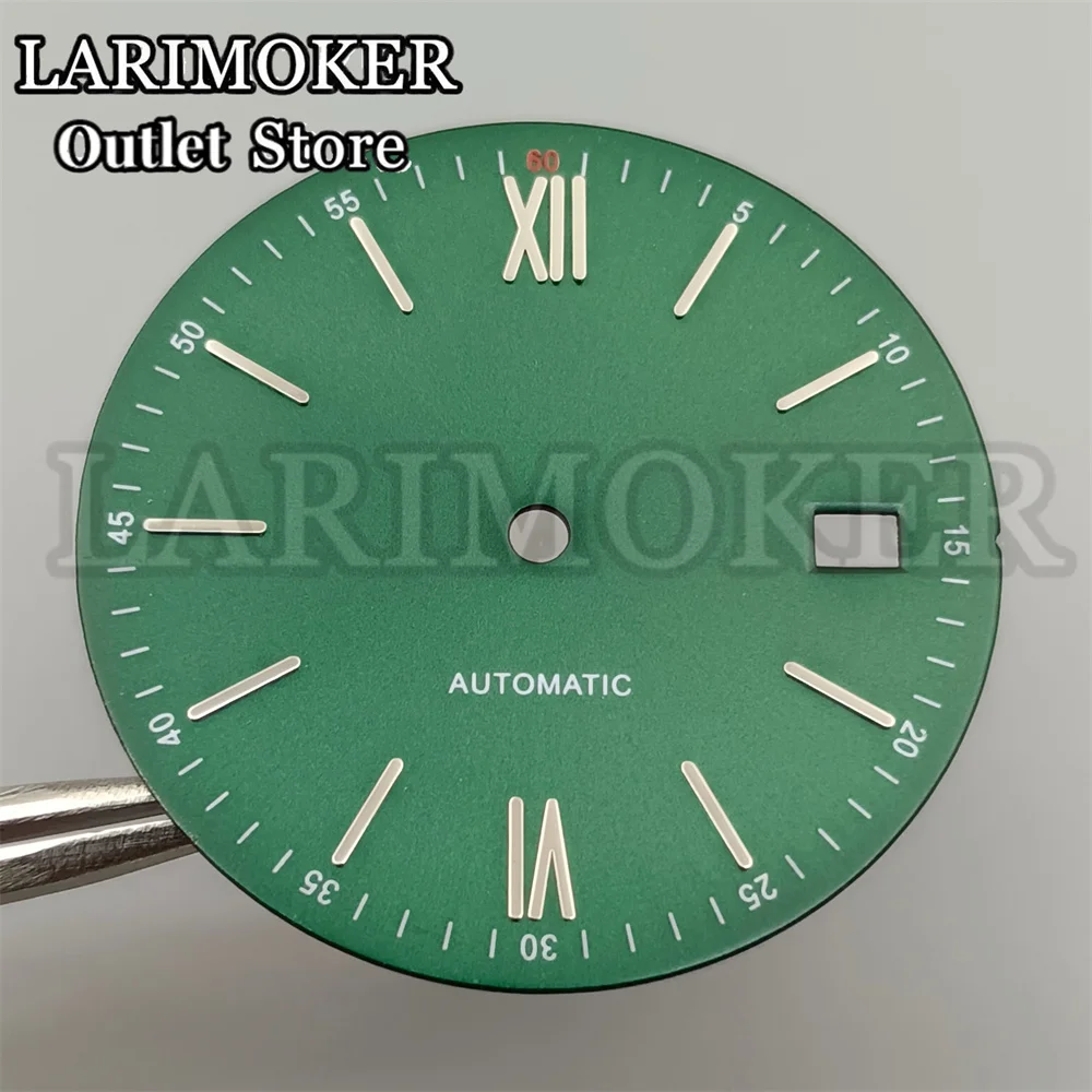 LARIMOKER-esfera de reloj de 31mm, accesorio de color negro, azul, verde, gris y plateado, compatible con movimiento NH35