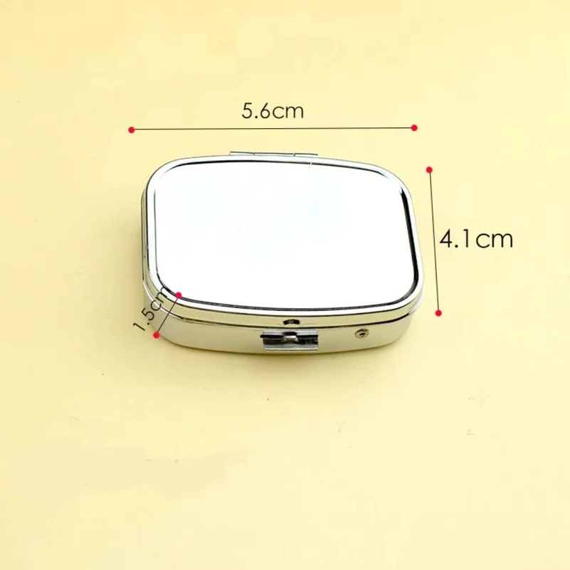 Portable Metal Tablet Box Round Compact Pill Organizer Leak-Proof Coins Case Travel