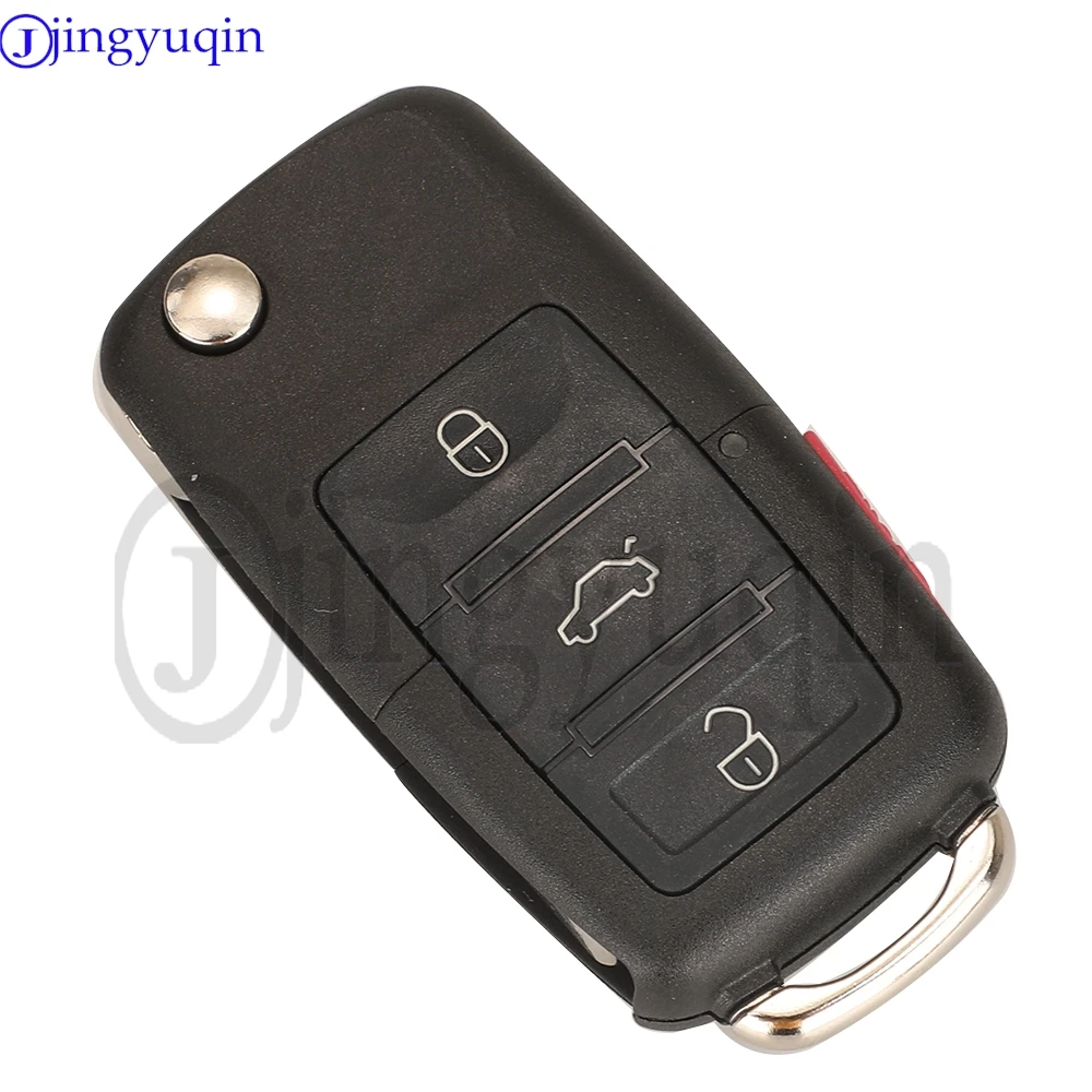 Jingyuqin 4 Buttons 1K0959753P 315MHZ ID48 chip Flip Key Remote Control For VOLKSWAGEN VW GOLF EOS GTI Rabbit JETTA Car Fob view 3