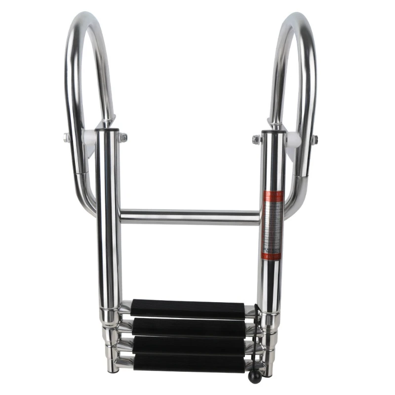 

Thickened stainless steel marine sewer ladder, speedboat yacht folding handrail ladder, swimming boarding ladder pontoon stern