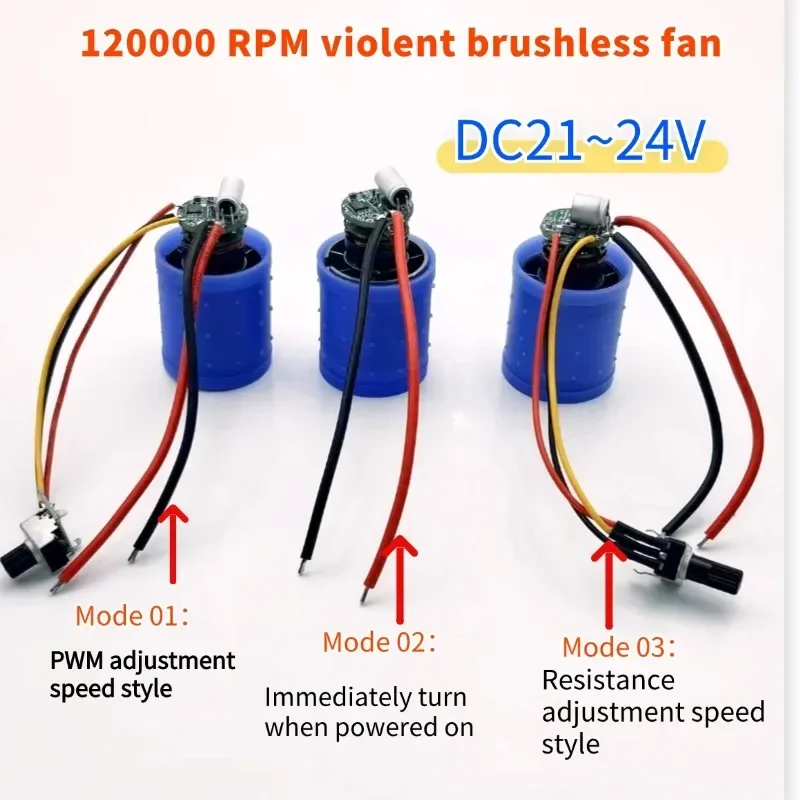 DC Motor  21V-24V High-power 130W 120000 RPM Brushless Motor Integrated Turbine Fan