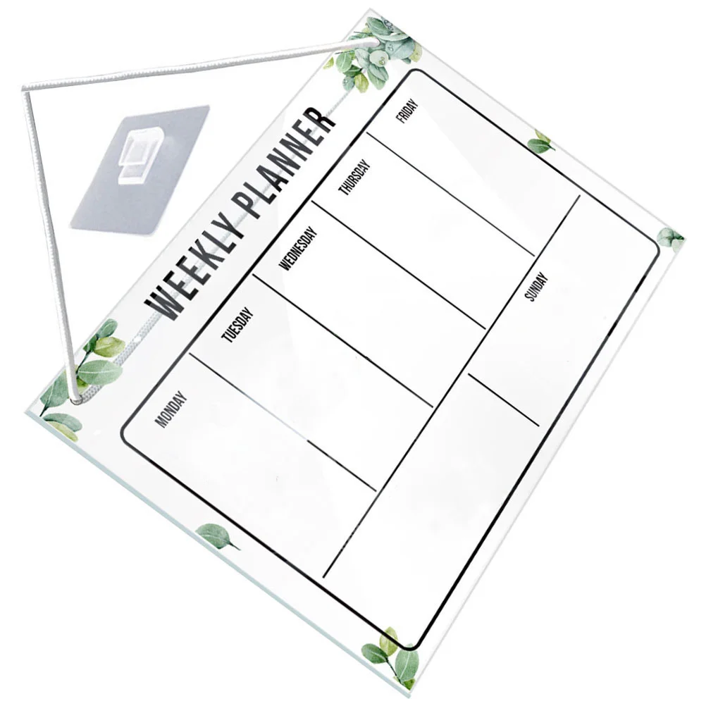 Erasable Memo Board Office Message Writing with Lanyard Recording Boards Household Acrylic Tabletop Transparent