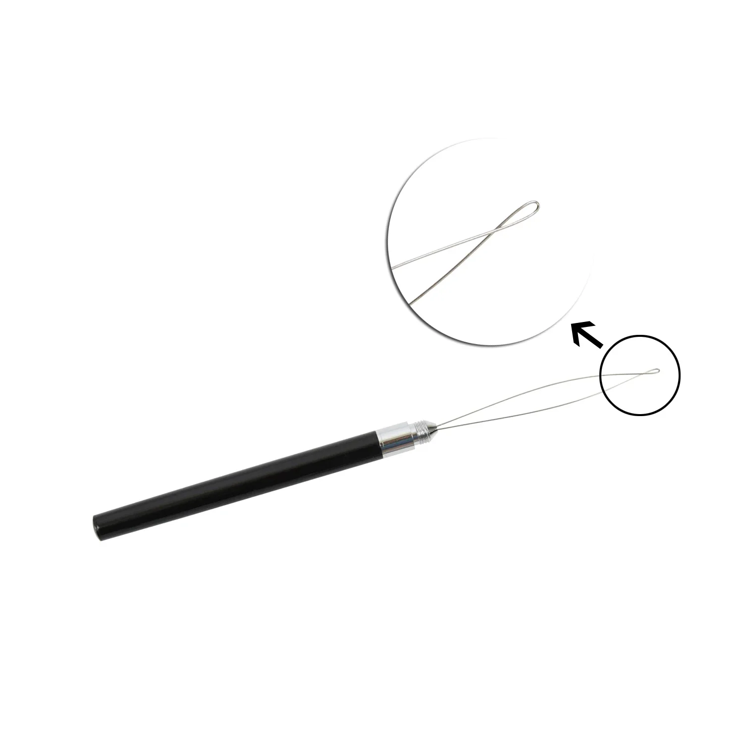 New 1Pc Dreadlock Needle Threader Stainless Steel Crochet Hook 2 Color for Braiding Hair Extension Tools
