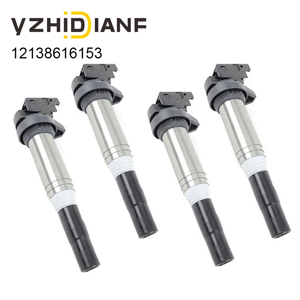 

4 Pcs Ignition Coil 12138616153 for BMW E65 E66 F01 F02 730I 740I 750I E750I 760I E63 E64 F06 F12 F13 630I 640I 650I