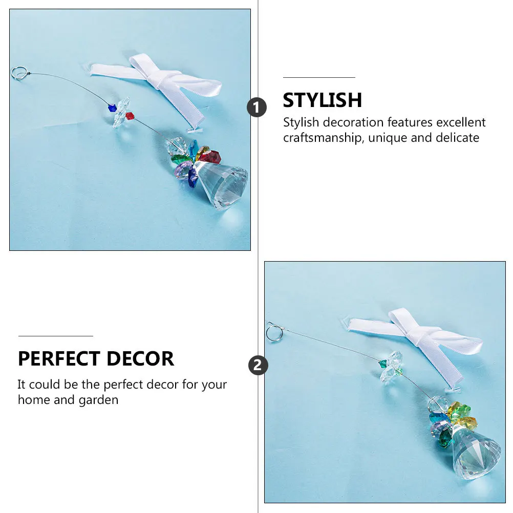 

3Pcs Colorful Angel Diamond Pendants Crystal Decor for Home Window Hanging Ornament DIY Decoration Brighten Wall