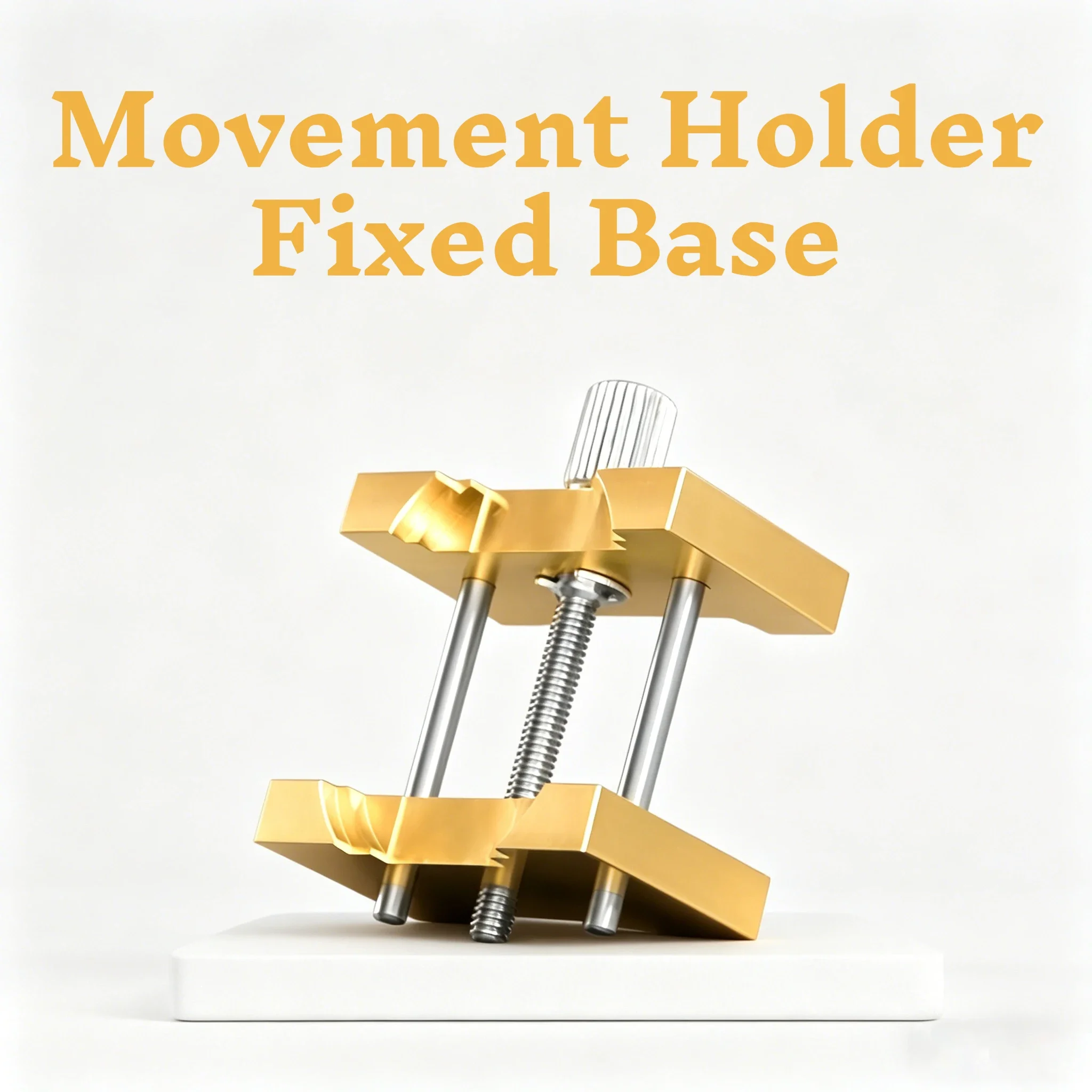 Watchmaker Watch Clamp 2Pcs Brass Watch Movement Holder Fixed Base Multi Function for Watches Repair Tools