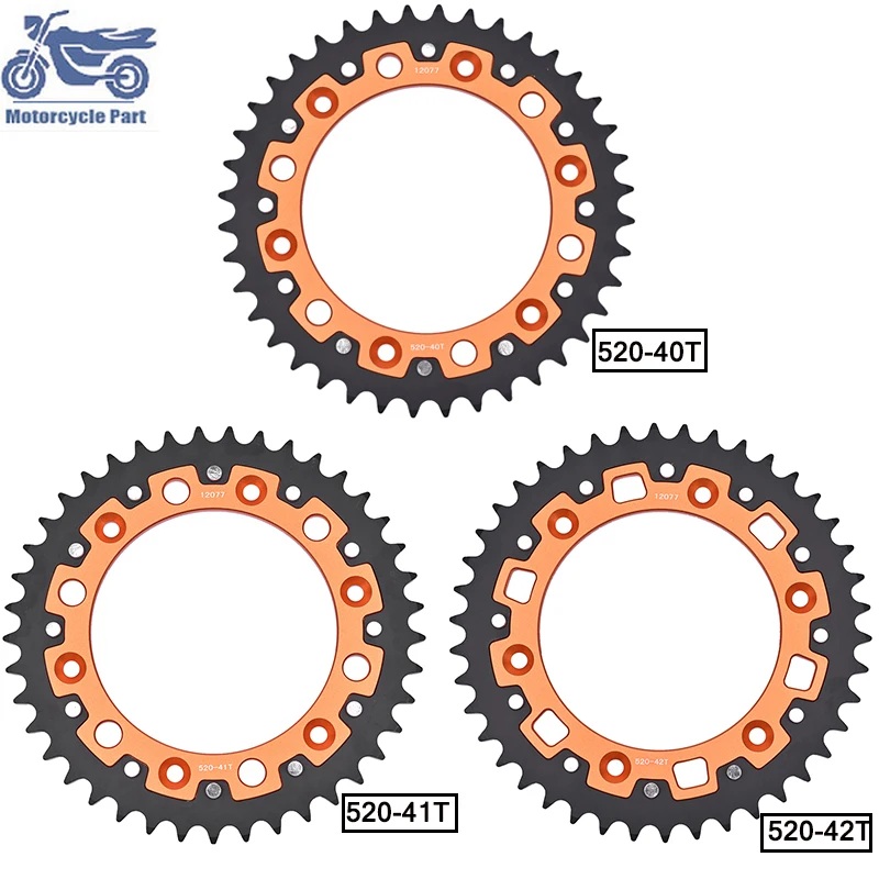 

40T 41T 42T Rear Sprocket for KT/M 125 200 250 300 520 EXC Enduro 620 640 LC4 Adventurer 790 890 DU/KE for Motorcycle 520 Chain