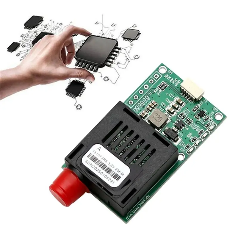 【VALUE MONEY】FC/UPC TTL Fiber Transceiver 2PCS 25KM TTL Optical Transceiver Module Optical Terminal Equipment TX