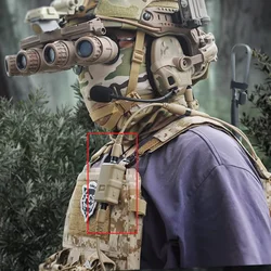 Outdoor Tactical Communication Headset V20 PTT Send and receive call connectorsSingle Channel PTT Compatible With PRC148 152 AMP