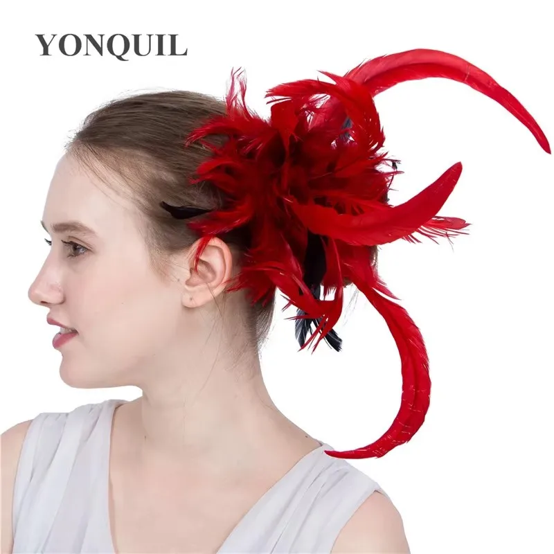 

Кентукки-чародеи с перьями Дерби, церковные шляпы, свадебные аксессуары для волос для девочек, НОВОЕ ПРИБЫТИЕ, высокое качество, несколько цветов