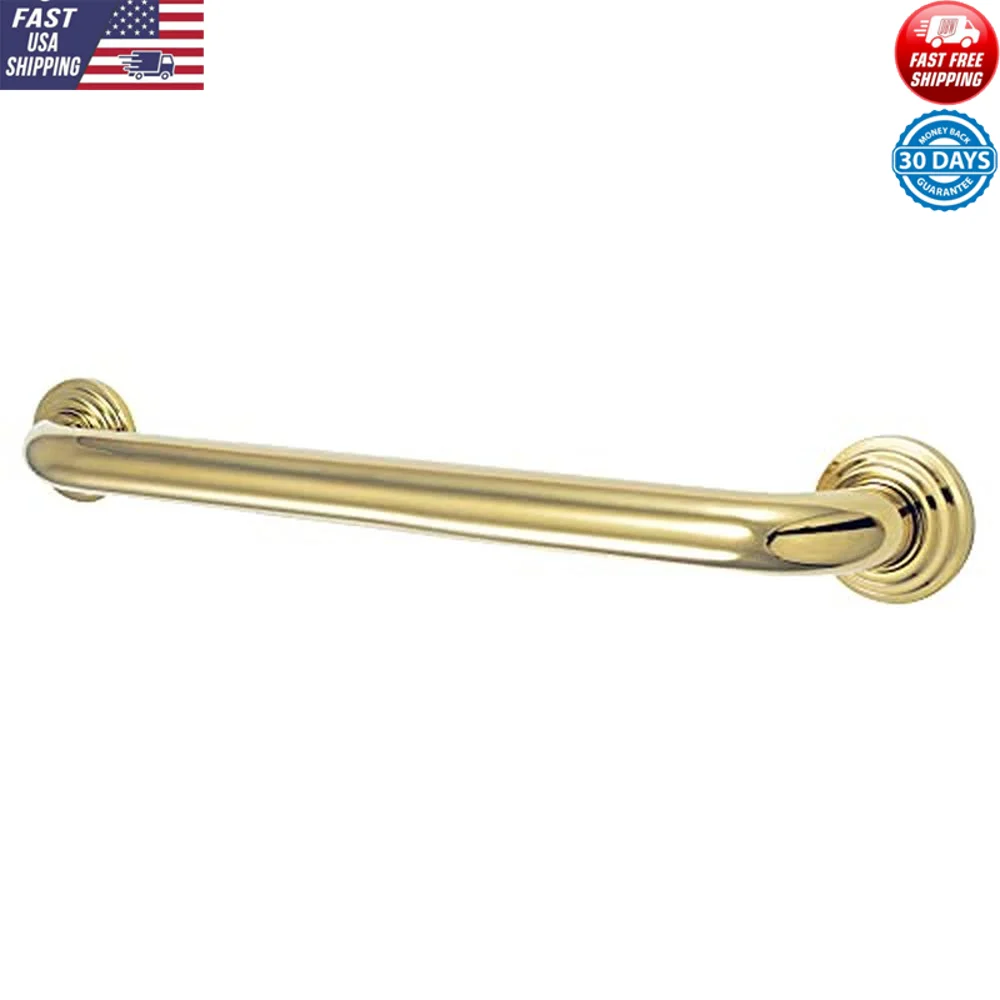 3-Layer Flange 16-Inch Grab Bar Corrosion-Resistant Brass ADA Compliant