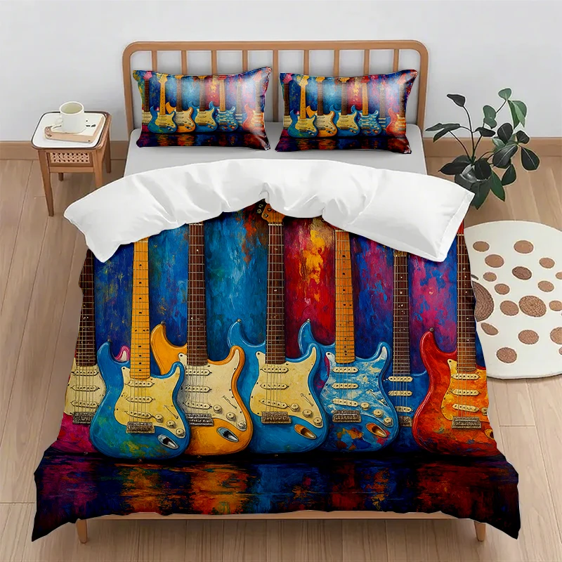

2025 new digital printing quilt cover set 2pcs/3pcs holiday gift household quilt cover without sheet (quilt cover + pillowcase)