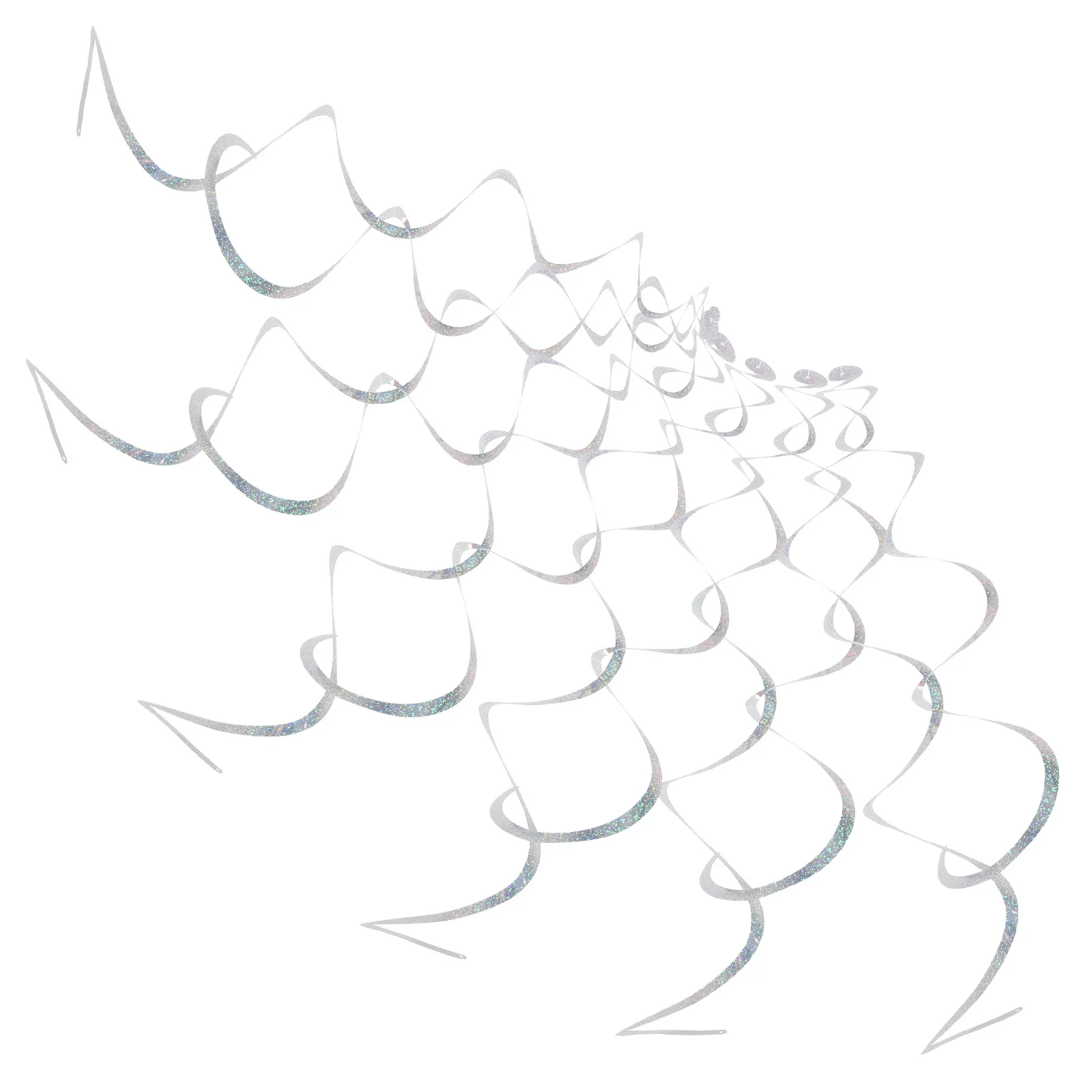 

6Pcs Holographic Double Spiral Streamers Party Ceiling Hanging Decorations Wedding Birthday Graduation Valentine Floor Swirls