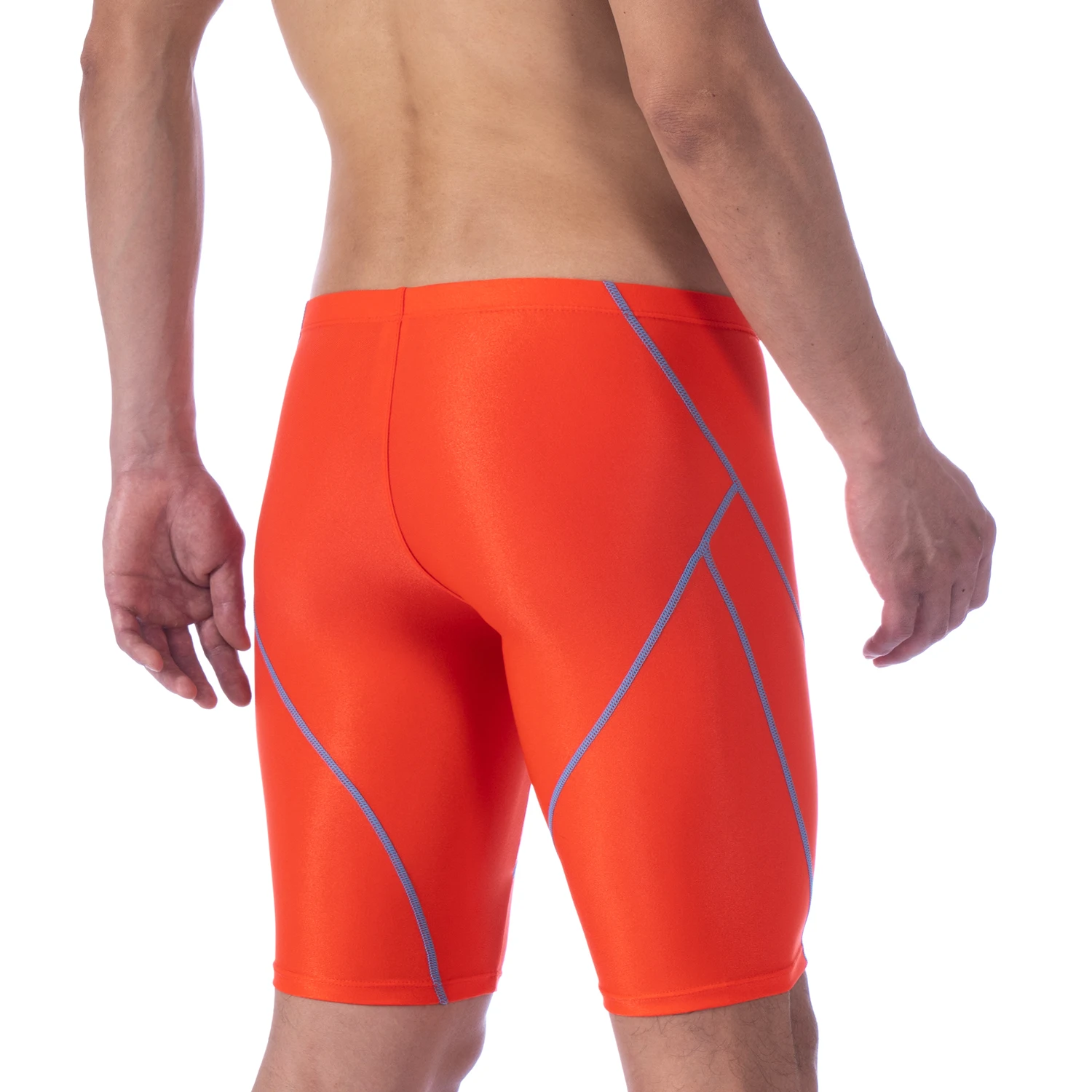 MY KILOMETRE Professional Men's Racing Swimsuit Jammers PBT Durable Quick-Dry Training & Competition Swim Trunks view 3