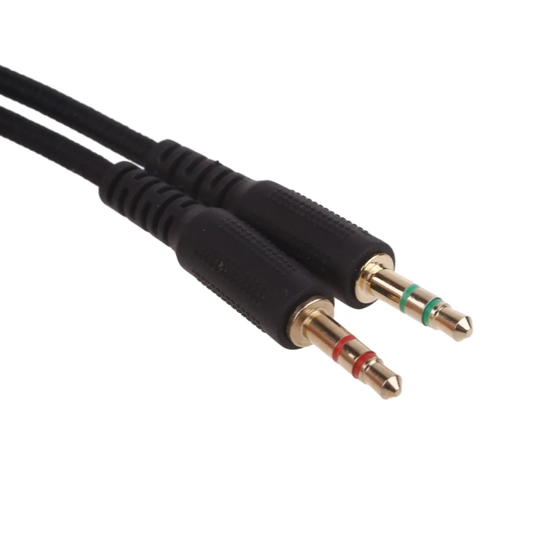 كابل سماعة رأس مضفر من النايلون مقاس 3.5 مم لسماعات الرأس، بديل سلك كابل الموسيقى دروبشيب
