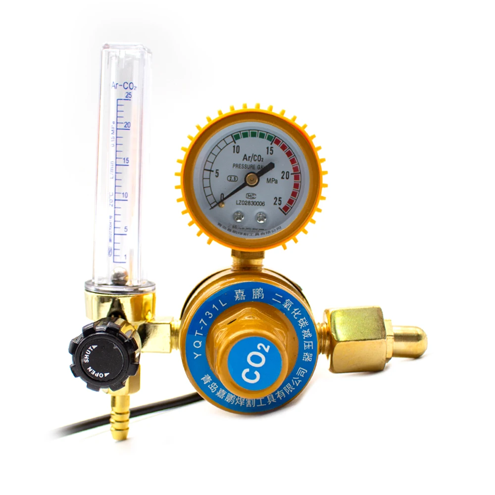 36/110/220V CO2 Pressure Regulator Carbon Dioxide Pressure Reducer Heated Pressure Gauge Meter Flowmeter For MIG/TIG Welding