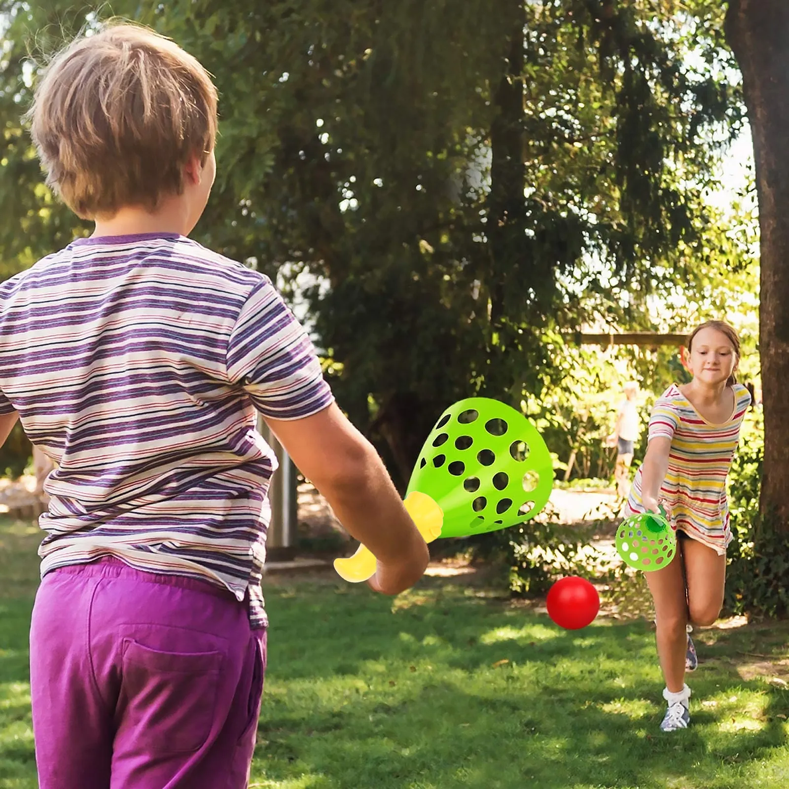 

Toss Ball Set 2 Brackets 2 Balls Safe Odorless Plastic Kids Chuck Ball Game for Family Entertainment Physical Exercise Outdoors