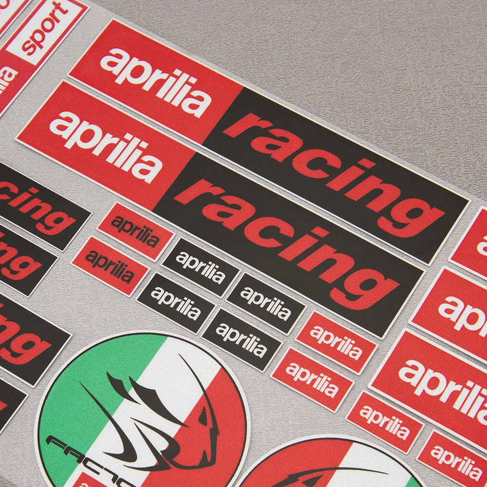 Reflective Aprilia Racing Motorcycle Stickers Set RSV RSV4 Tuono RS Laminated Bike Helmet Decals Accessoires Moto