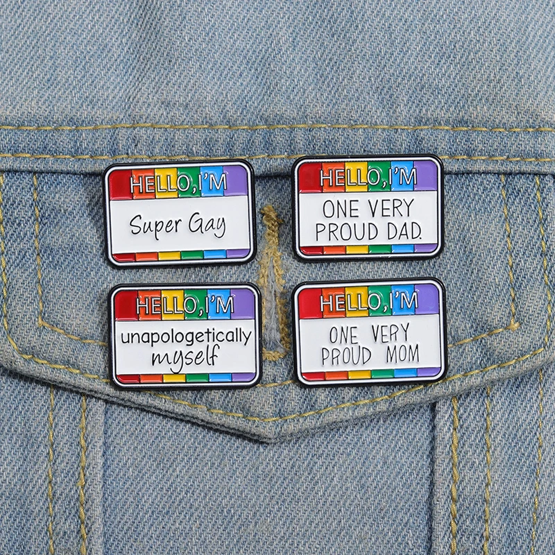 LGBT Series Hard Enamel Pins Lesbians Gays Bisexuals Transgender Brooches Lapel Pin Rainbow Pride Dialog Box Badge Jewelry Gift