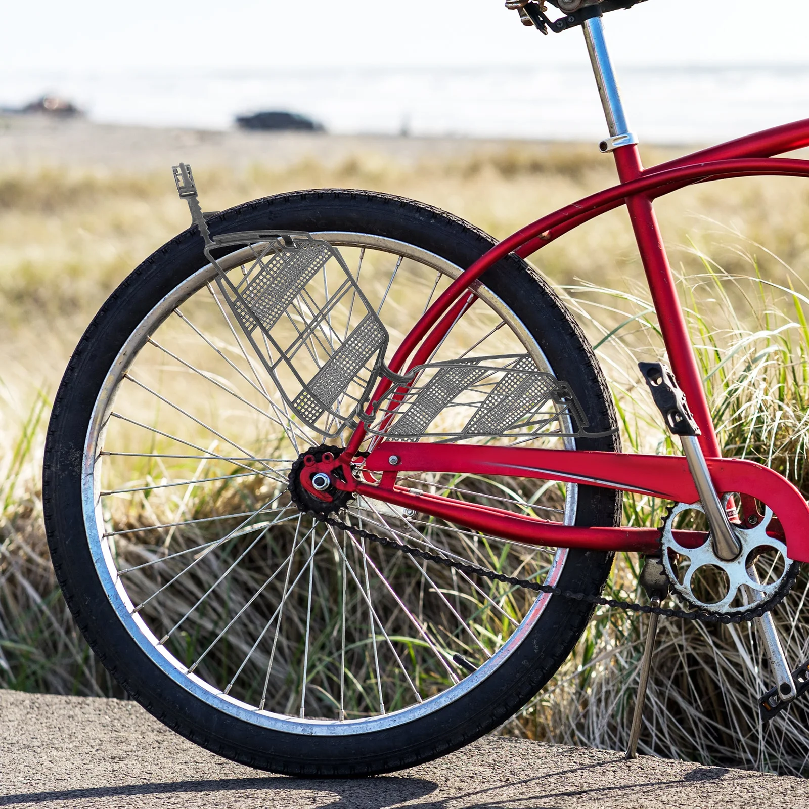 

1pcs Bicycle Backseat Protective Mesh Guard Rear Wheel Dress Protection Universal Fit Sturdy Lightweight Bike Rear Screen Wheel