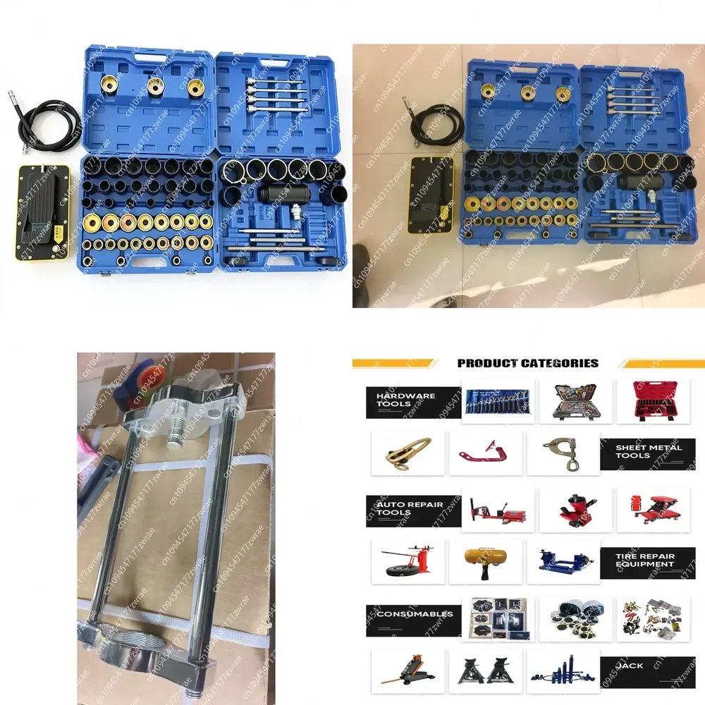 68-Piece Pneumatic Hydraulic Sleeve Removal Tool Kit with Reinforced Screw for Removing Sleeve Bearings Various Vehicle