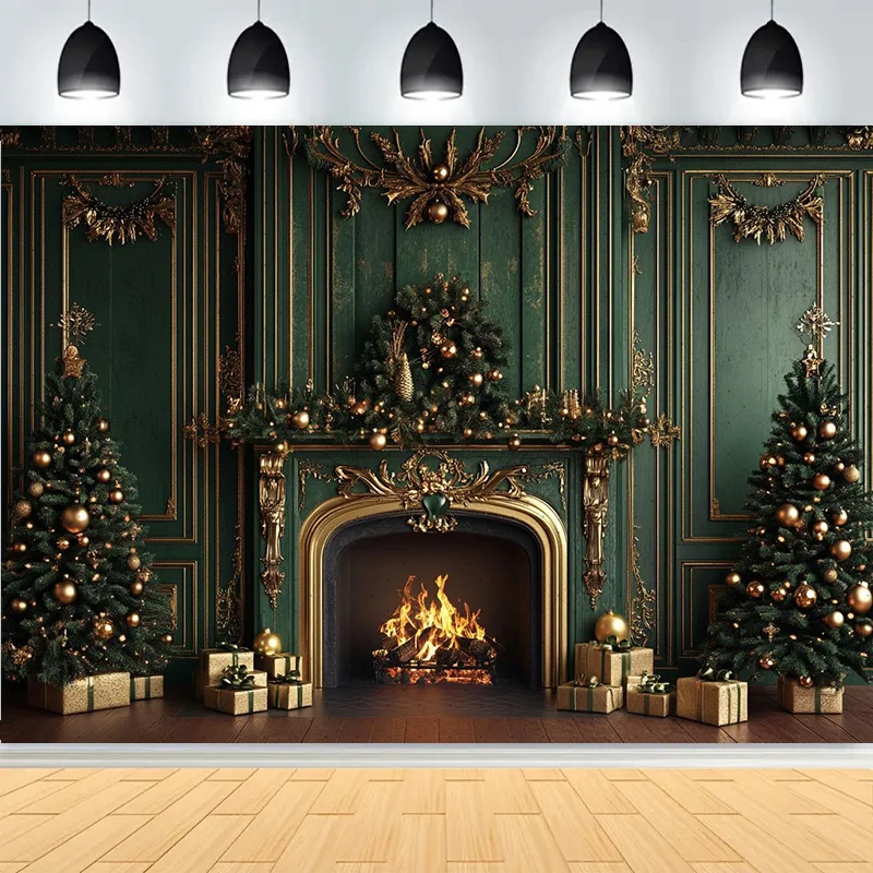 Winter Merry Christmas Festive Windows Photography Background Snowflakes Birthday Party New Year Studio Backdrops PL-17