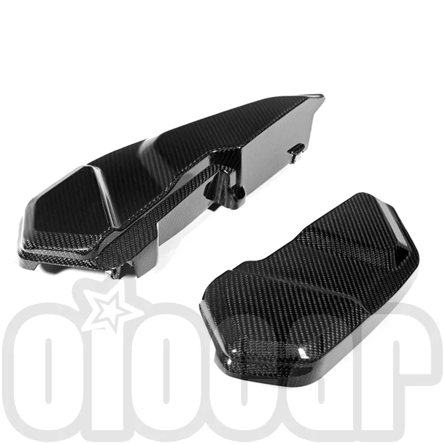 OiOMOTORS Pre-preg Dry Carbon Fiber Engine Compartment Battery and ECU Extension Trims Cover for BMW F90 M5 F91 F92 F93 M8
