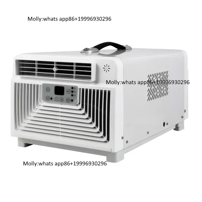 Intelligent Portable Mini Air Conditioner 3400BTU Cooling Only Plastic for Tent RV Use with Electric/Battery/Vehicle Power