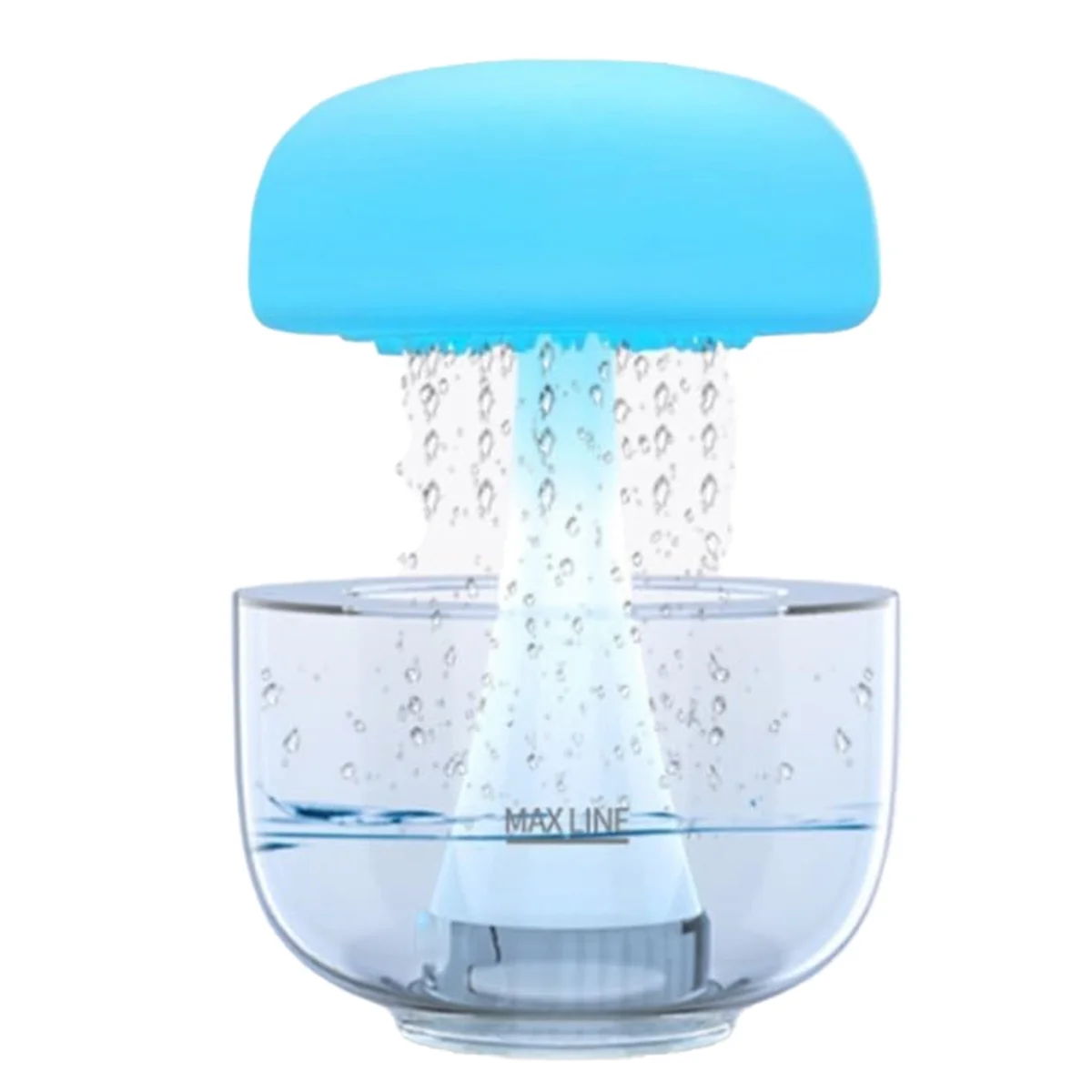 

Mushroom Humidifier with Jelly Fish Light Lamp - Night Light, Rain Sounds, White Noise Diffuser - 24H Runtime, 700ML